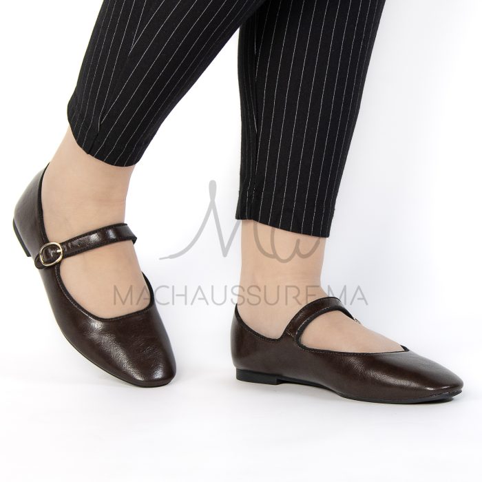 Glamour – Ballerines Femmes en Coffee – Image 1