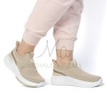 Smashing  – Baskets Femmes Confortables en Beige