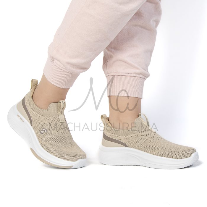Smashing  – Baskets Femmes Confortables en Beige – Image 1