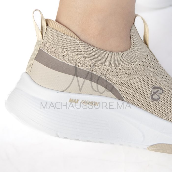 Smashing  – Baskets Femmes Confortables en Beige – Image 7