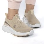 Smashing  – Baskets Femmes Confortables en Beige – Image 6