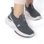 Smashing  – Baskets Femmes Confortables en Gris – Image 4