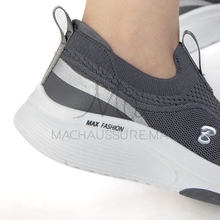 Smashing  – Baskets Femmes Confortables en Gris – Image 7