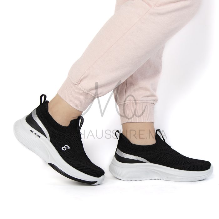 Smashing  – Baskets Femmes Confortables en Noir – Image 3