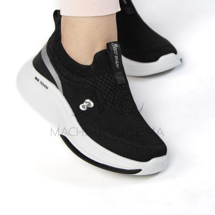Smashing  – Baskets Femmes Confortables en Noir – Image 5