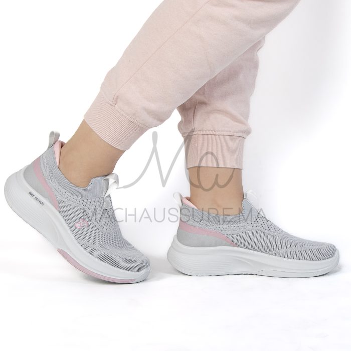 Flashing – Baskets Femmes Confortables en Gris – Image 3
