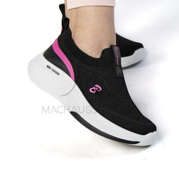 Flashing – Baskets Femmes Confortables en Noir – Image 2