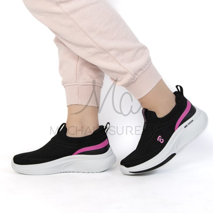 Flashing – Baskets Femmes Confortables en Noir – Image 4