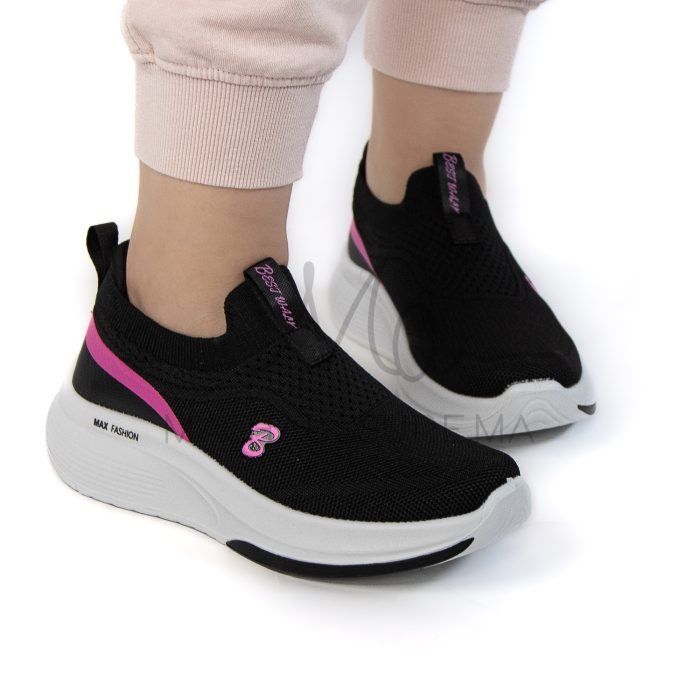 Flashing – Baskets Femmes Confortables en Noir – Image 5