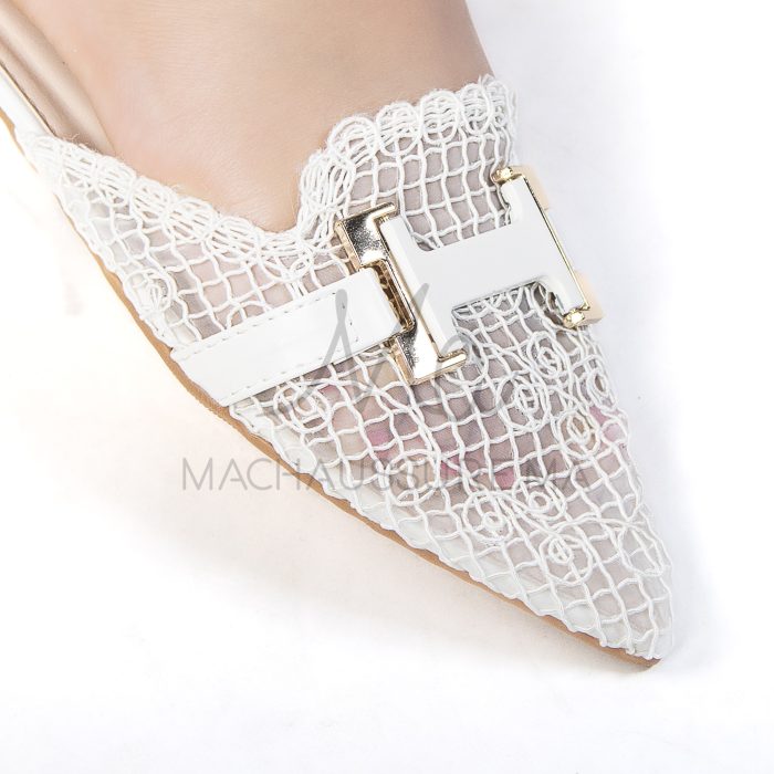 Janessa – Mules femmes en Blanc – Image 2