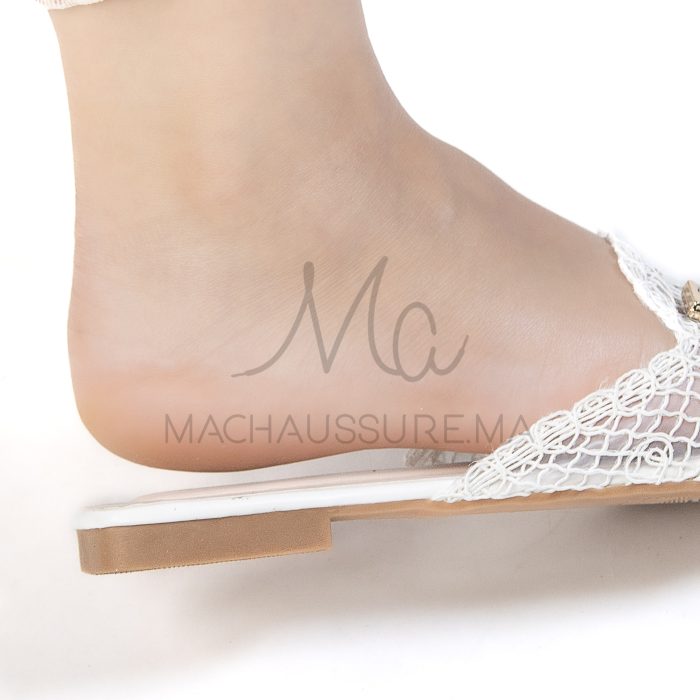 Janessa – Mules femmes en Blanc – Image 6