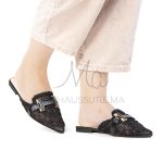 Janessa – Mules femmes en Noir