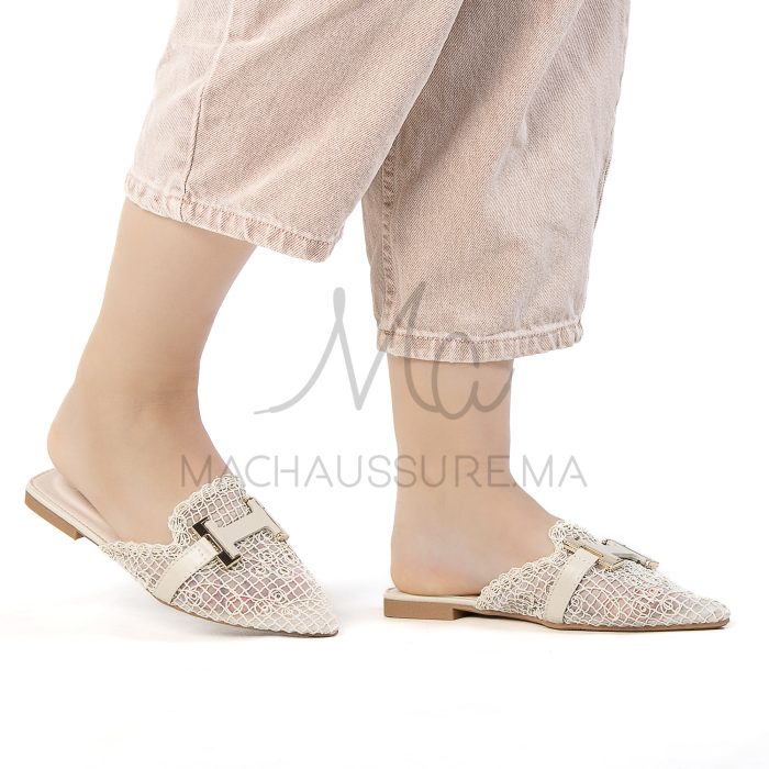 Janessa – Mules femmes en Beige – Image 1