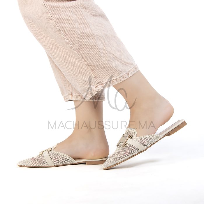 Janessa – Mules femmes en Beige – Image 4