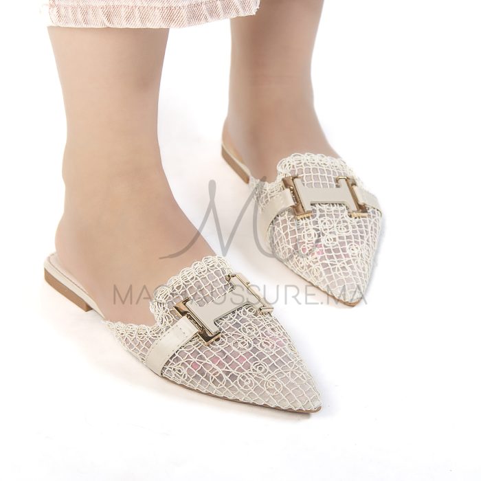 Janessa – Mules femmes en Beige – Image 6