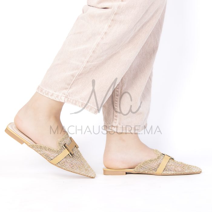 Janessa – Mules femmes en Kaki – Image 3