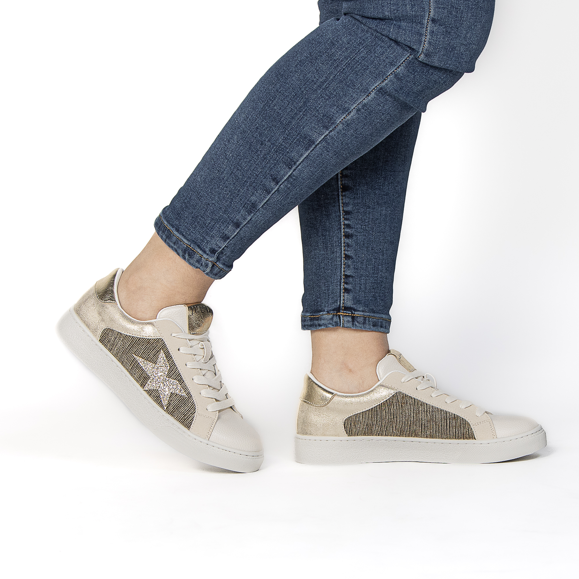 TE-07-SRBeige-37_2 Glam – Baskets Femmes en Beige – Image 2