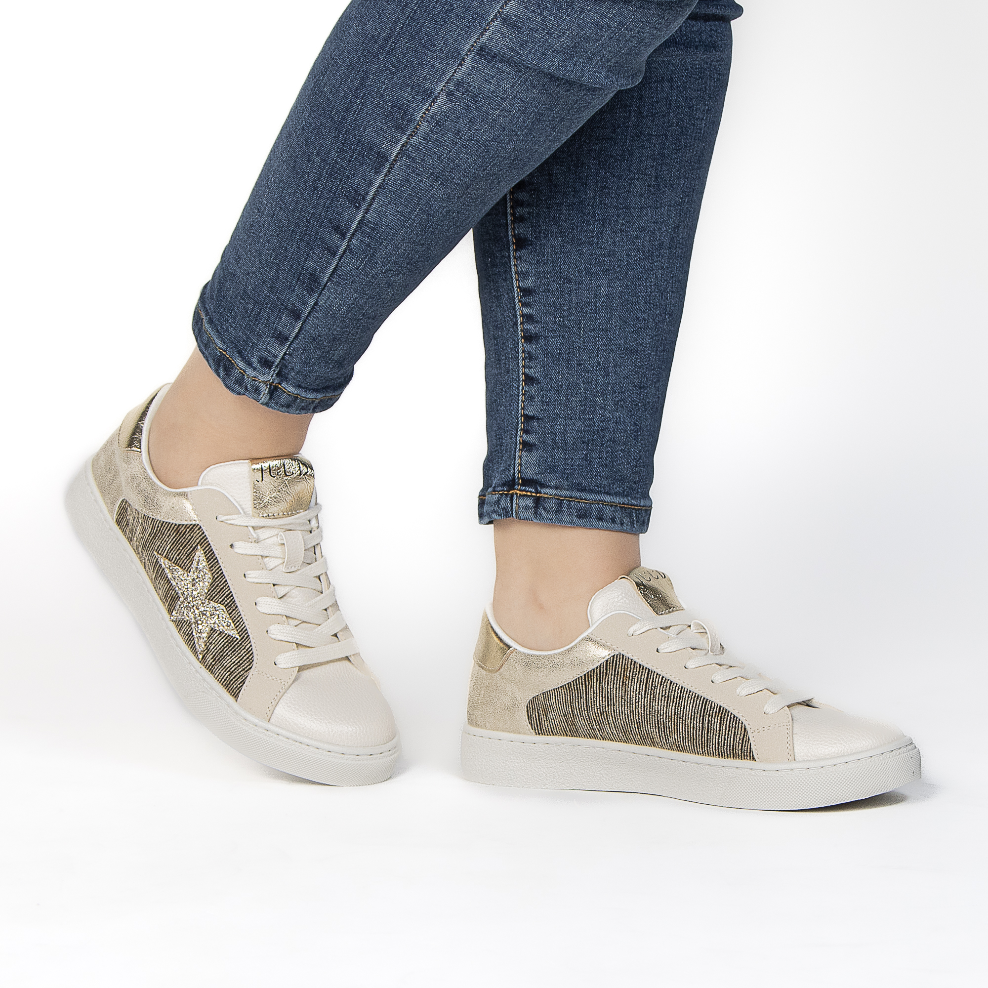 TE-07-SRBeige-37_3 Glam – Baskets Femmes en Beige – Image 4