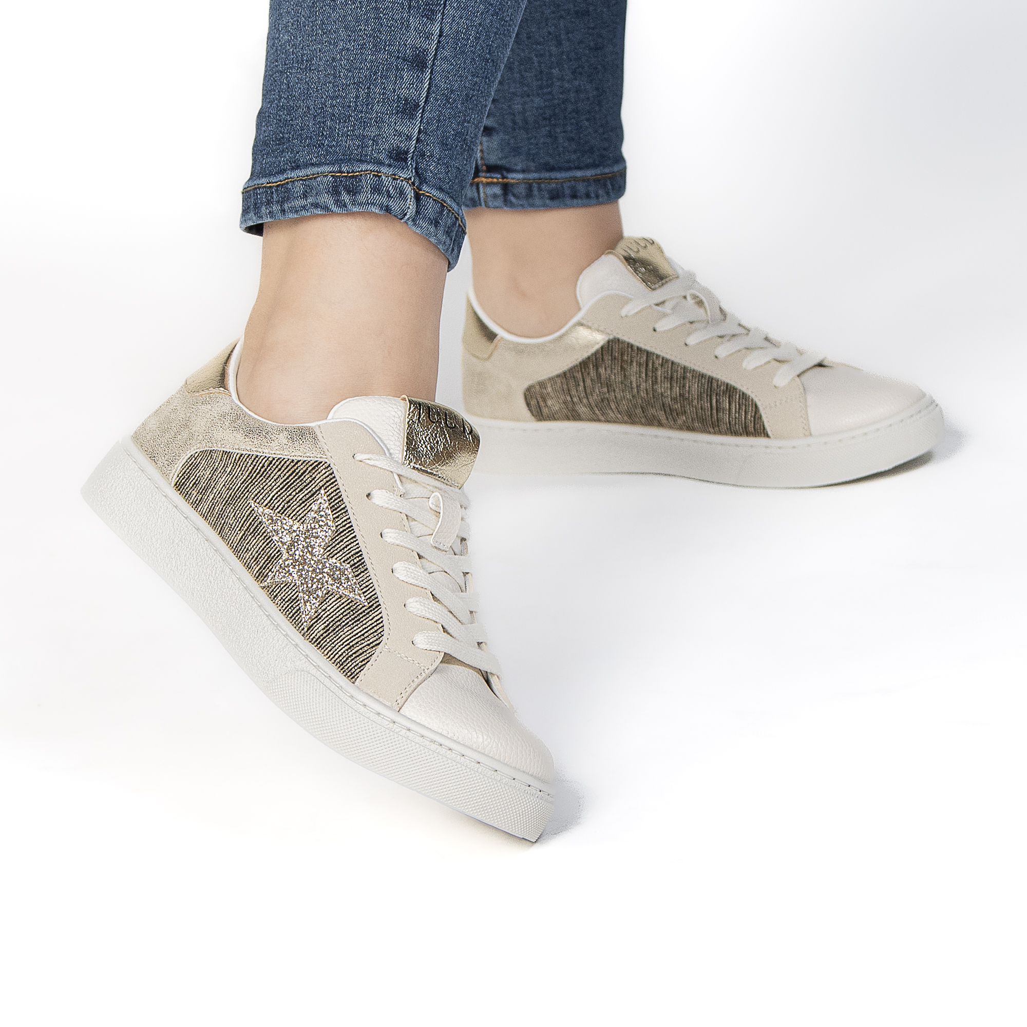 TE-07-SRBeige-37_4 Glam – Baskets Femmes en Beige – Image 6