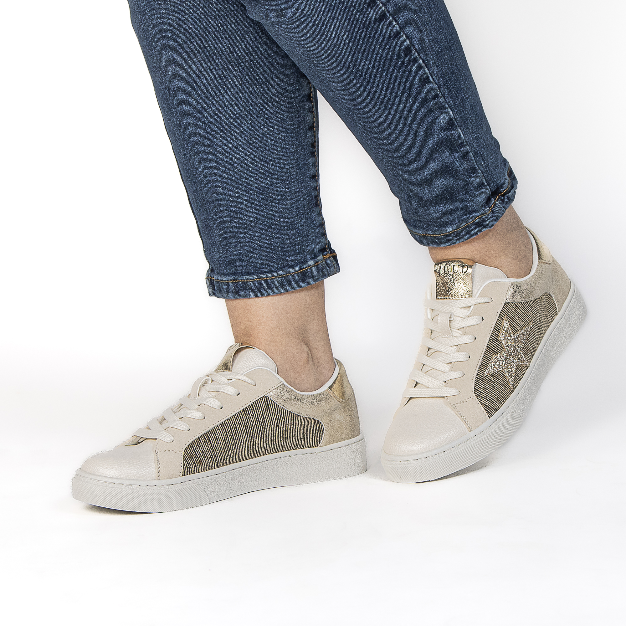 TE-07-SRBeige-37_5 Glam – Baskets Femmes en Beige – Image 5