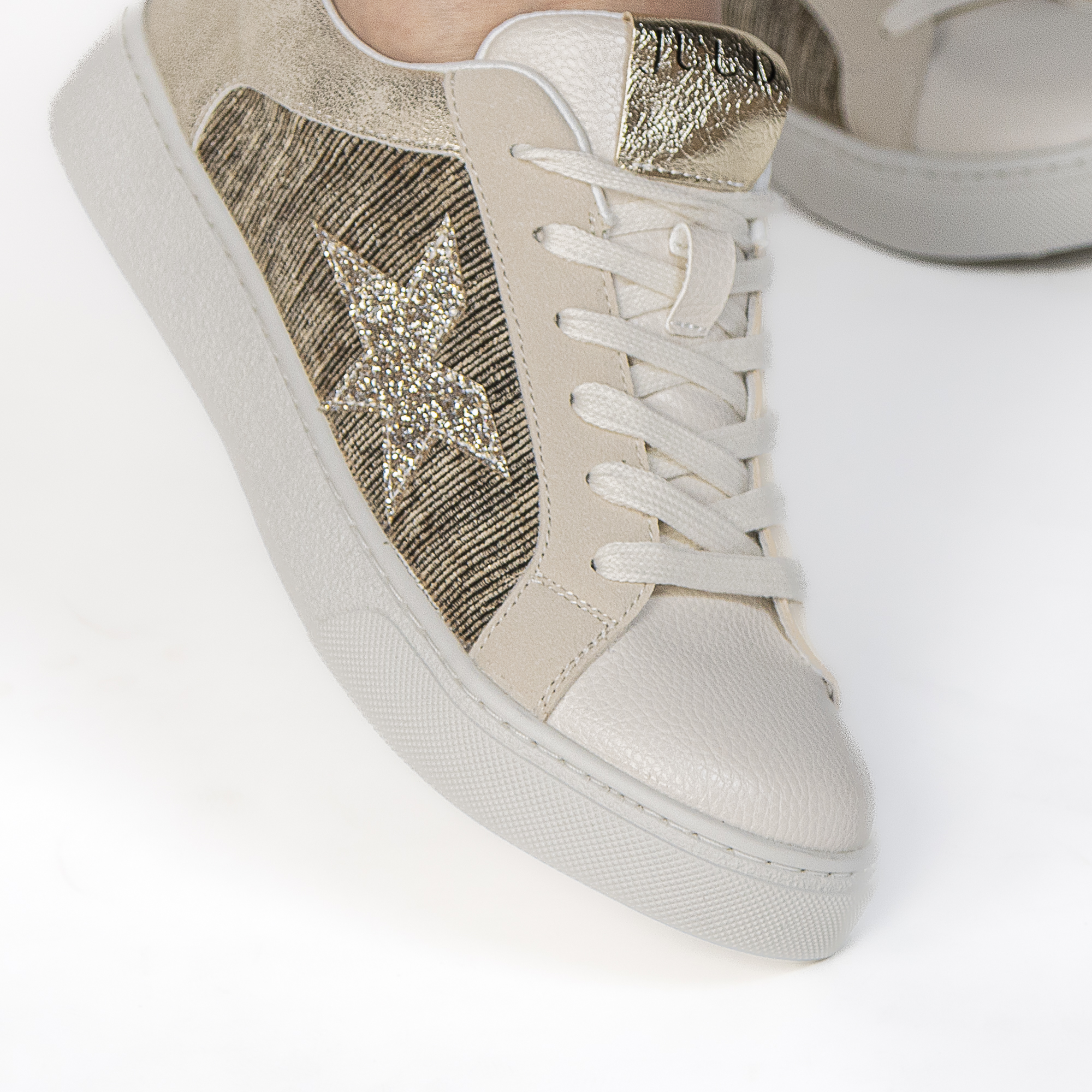 TE-07-SRBeige-37_6 Glam – Baskets Femmes en Beige – Image 3