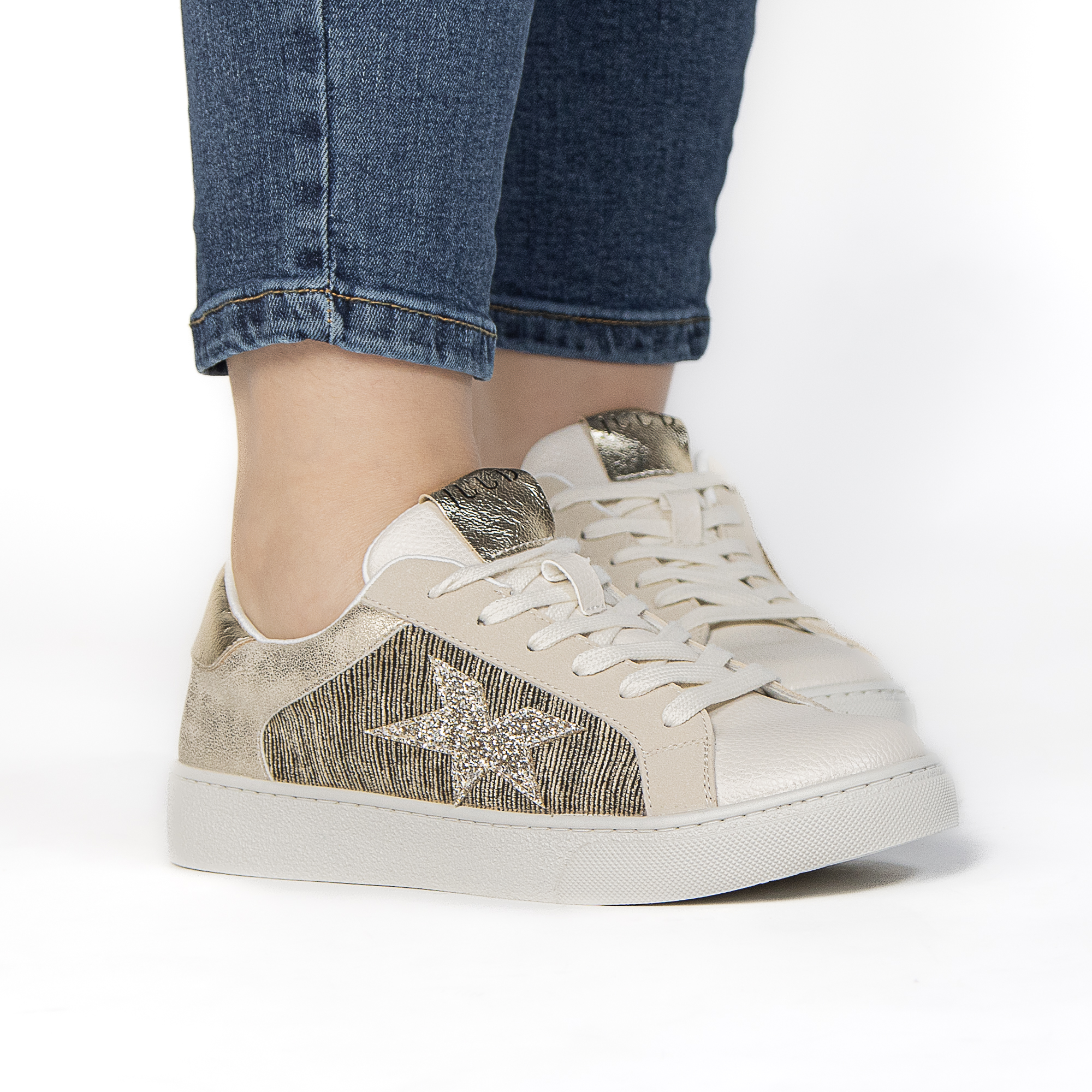 TE-07-SRBeige-37_8 Glam – Baskets Femmes en Beige – Image 7