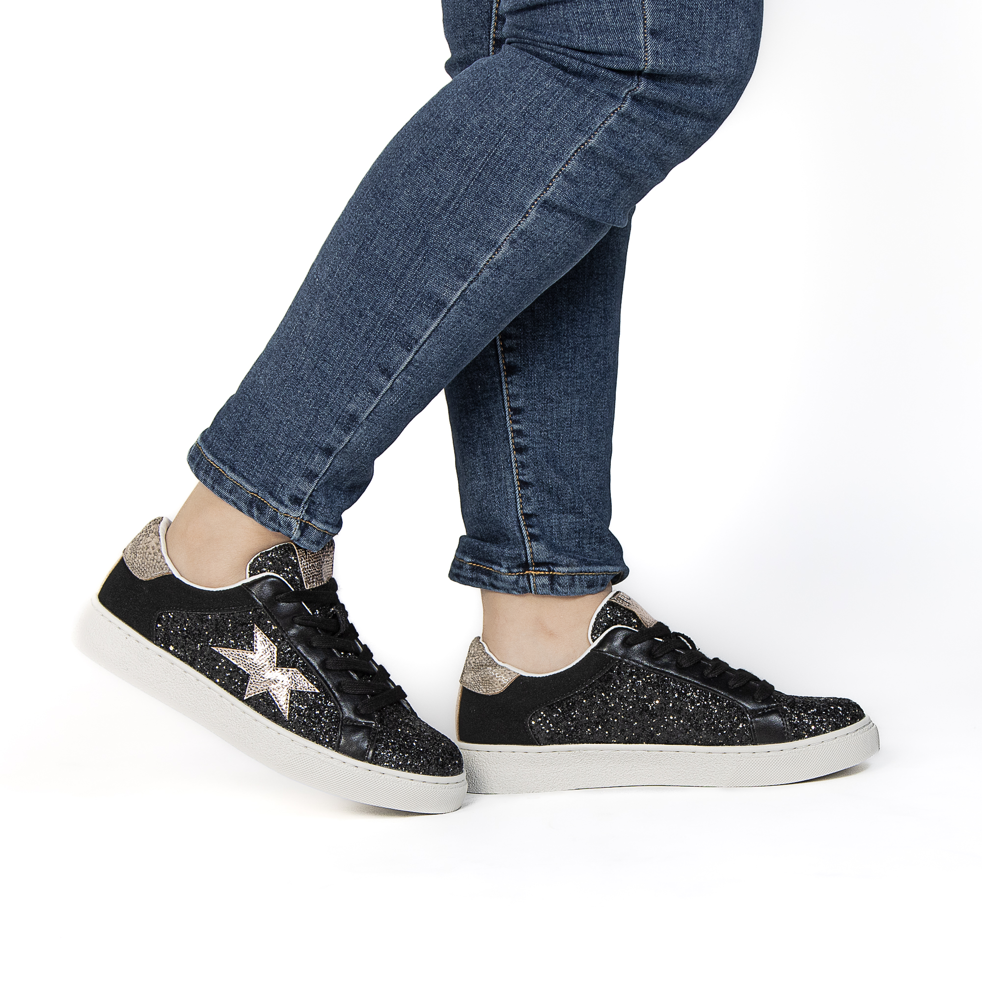 TE-07-SRNoir-37_2 Glam – Baskets Femmes en Noir – Image 2