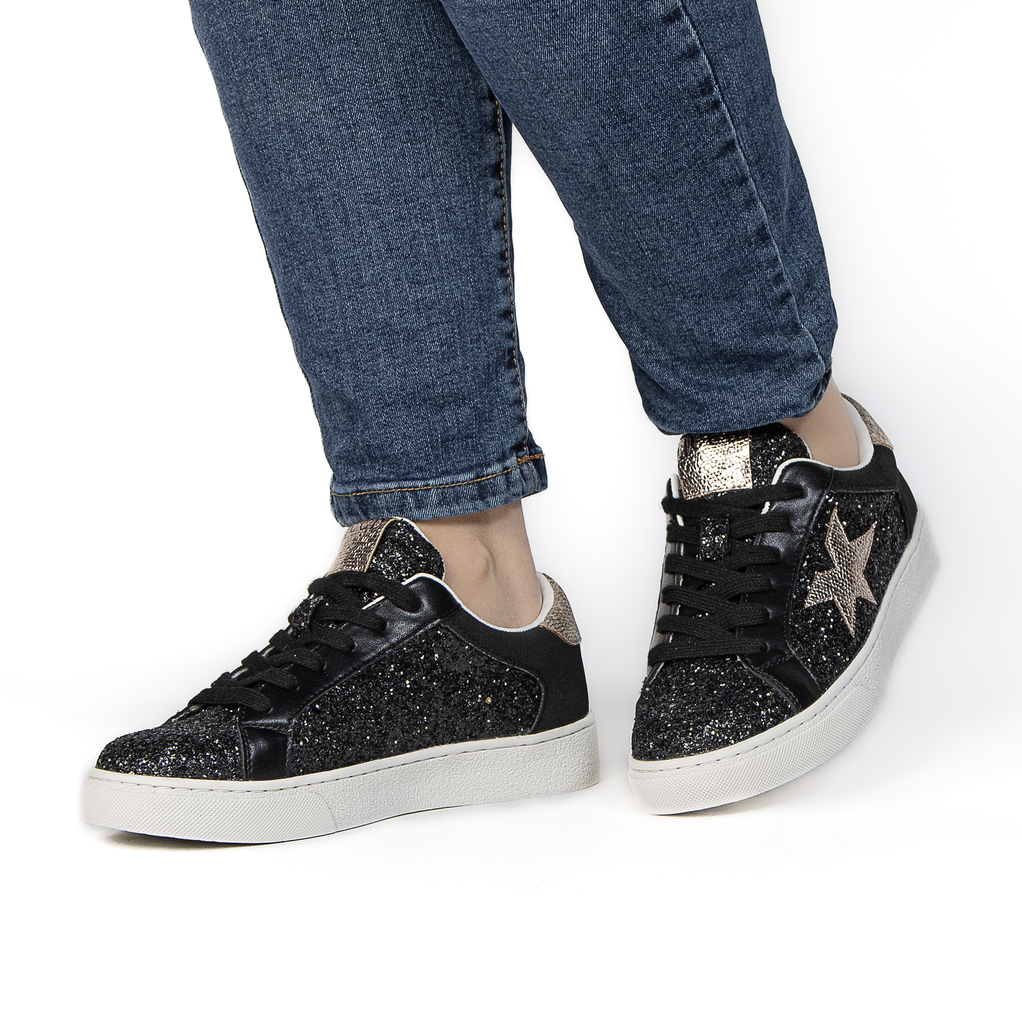 TE-07-SRNoir-37_3 Glam – Baskets Femmes en Noir – Image 4