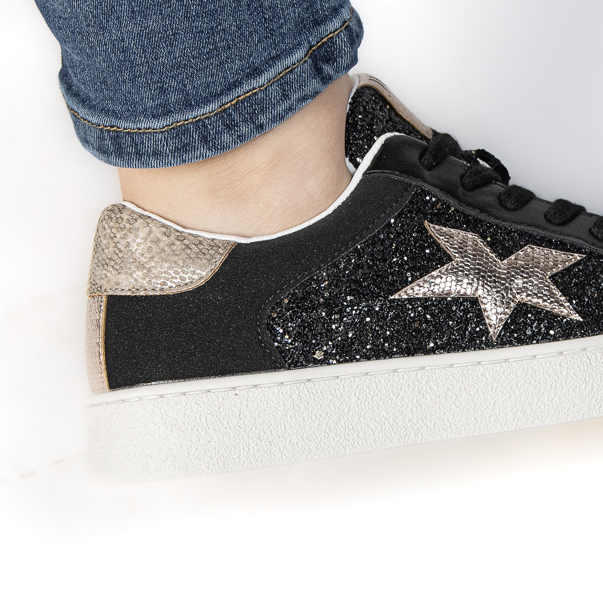 TE-07-SRNoir-37_5 Glam – Baskets Femmes en Noir – Image 6