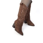 Cowboy – Bottes cowboy à talon en Marron – Image 4