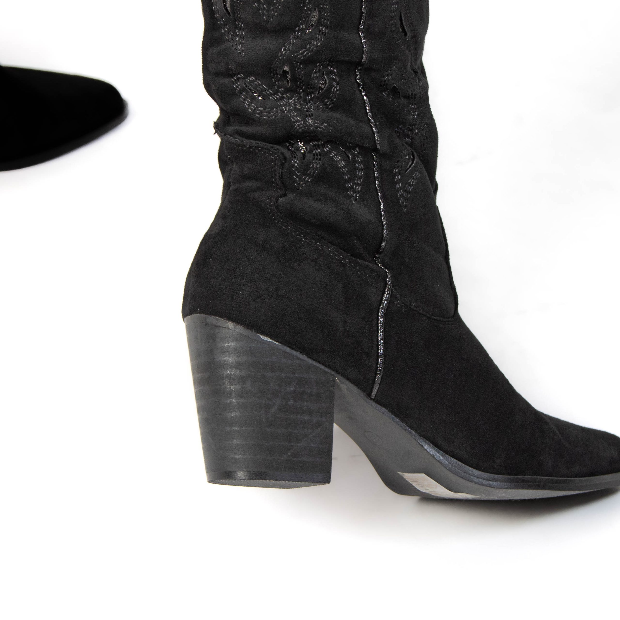 TE-09-FDNoir-38_6 Cowboy – Bottes cowboy à talon en Noir – Image 5