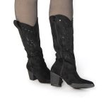 Cowboy – Bottes cowboy à talon en Noir – Image 7