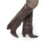 JIMMY – Bottes à talon en Marron