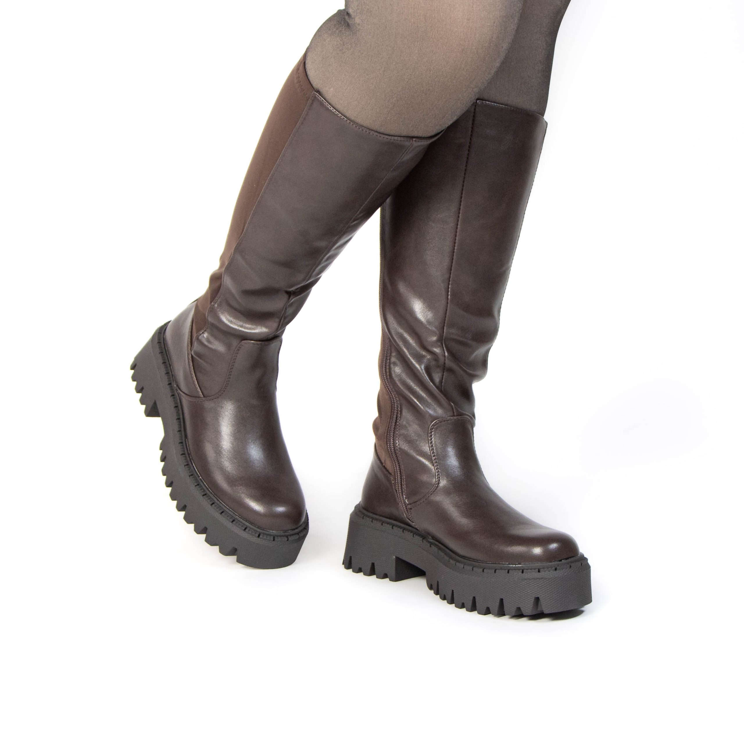 TE-121-MAMarron-38_2 LIZA – Bottes Femmes en Marron – Image 5