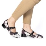 Joel – Escarpins demi talon - couleur Cow – Image 2