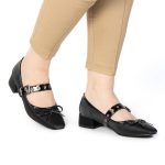 Joel – Escarpins demi talon en Noir – Image 4