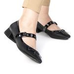 Joel – Escarpins demi talon en Noir – Image 5