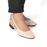 LOLA – Escarpins à bride plat en Beige – Image 3