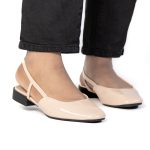 LOLA – Escarpins à bride plat en Beige – Image 4