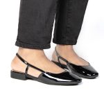 LOLA – Escarpins à bride plat en Noir – Image 4