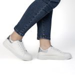 SIVY – Baskets à plateforme en Argenté – Image 2