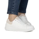 SIVY – Baskets à plateforme en Beige – Image 7