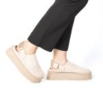 Fleecy – Chaussons à plateforme en Beige – Image 2