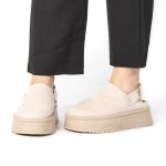 Fleecy – Chaussons à plateforme en Beige – Image 4