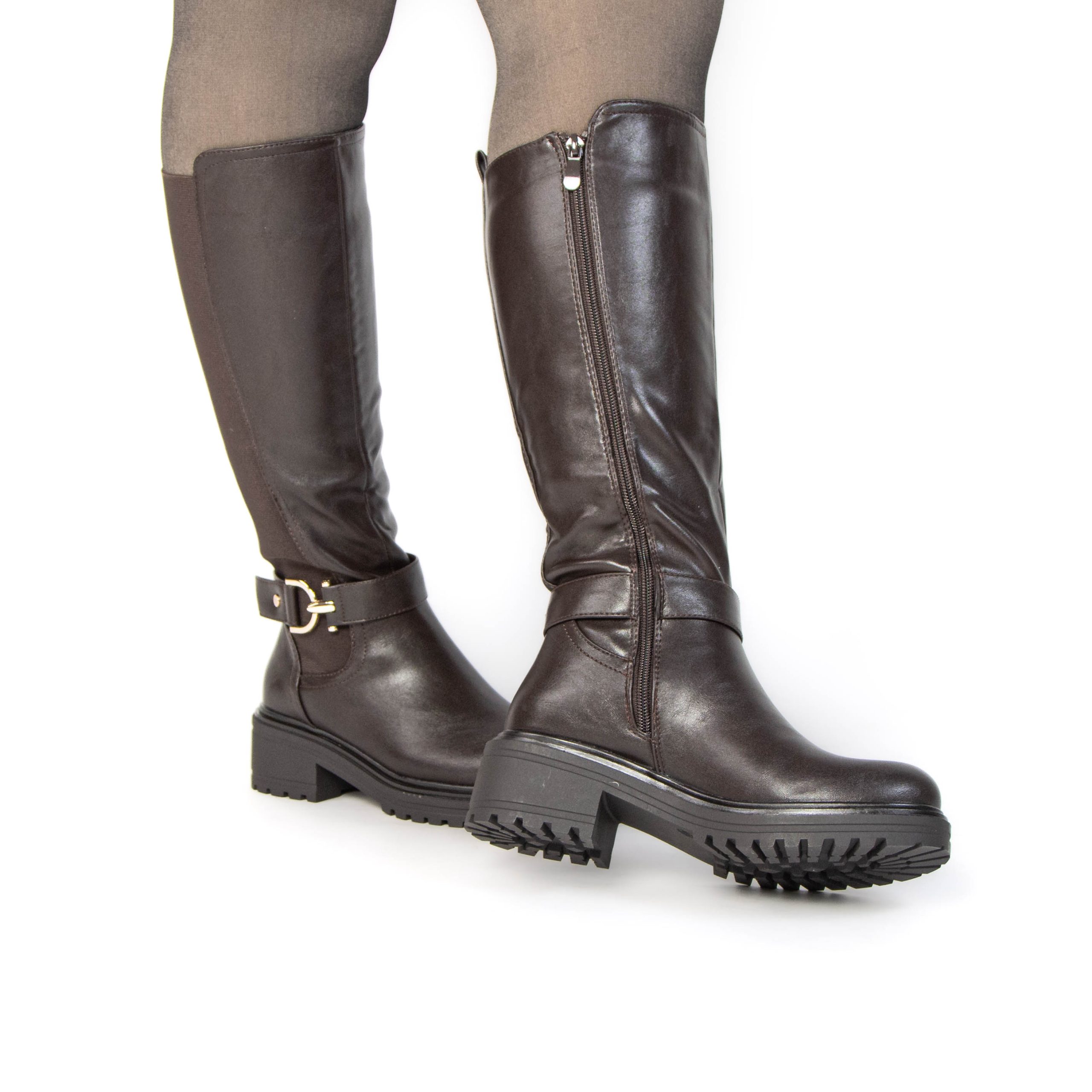 TE-267-MAMarron-38_8 SELESTER – Bottes Femmes en Marron – Image 7