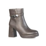 Ayla – Bottines à talon large en Marron