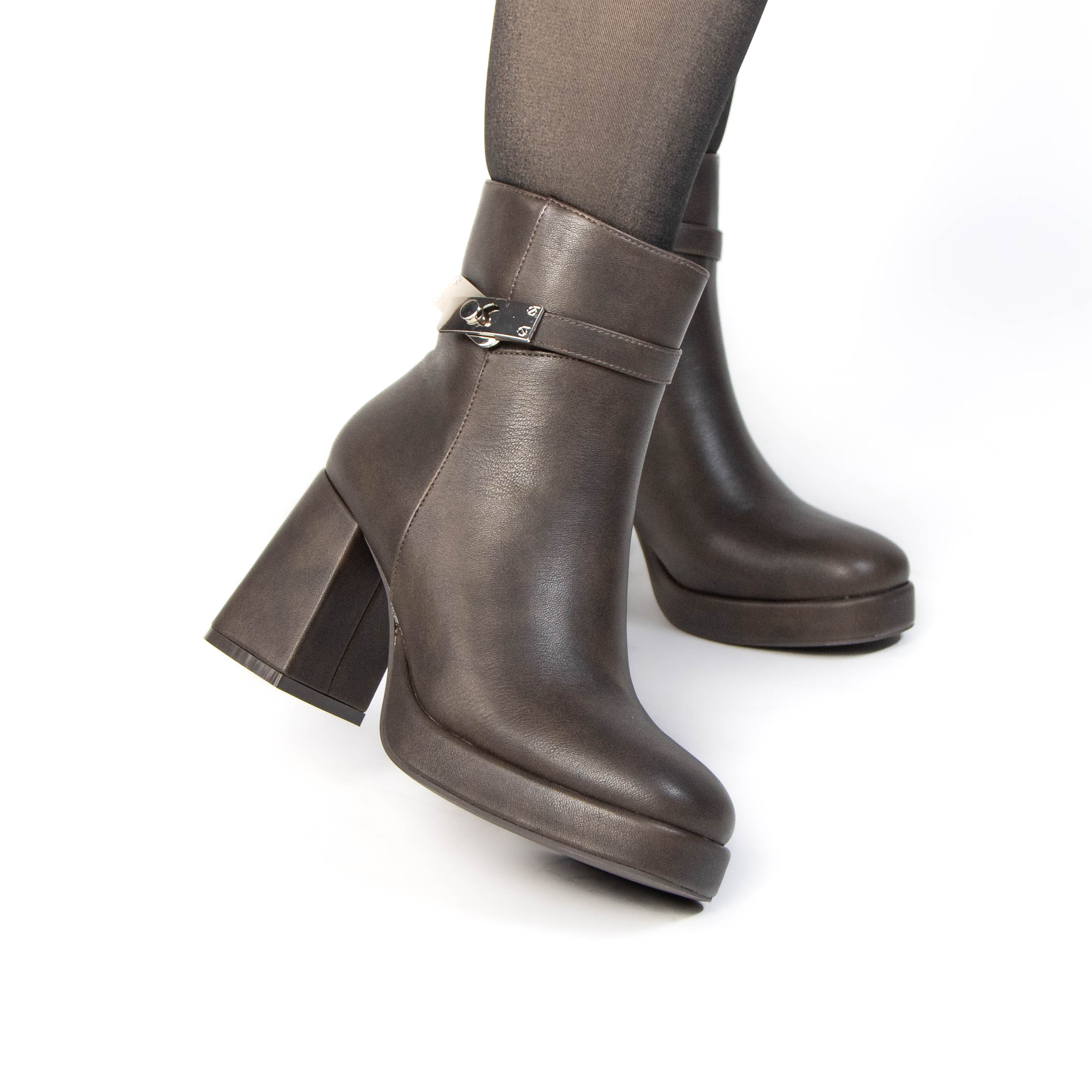 TE-277-MAMarron-38_4 Ayla – Bottines à talon large en Marron – Image 4