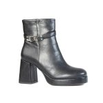 Ayla – Bottines à talon large en Noir