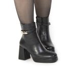 Ayla – Bottines à talon large en Noir – Image 9