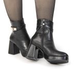 Ayla – Bottines à talon large en Noir – Image 8